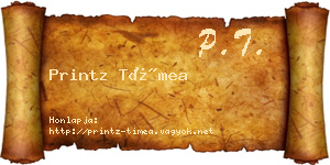 Printz Tímea névjegykártya