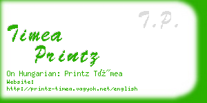 timea printz business card